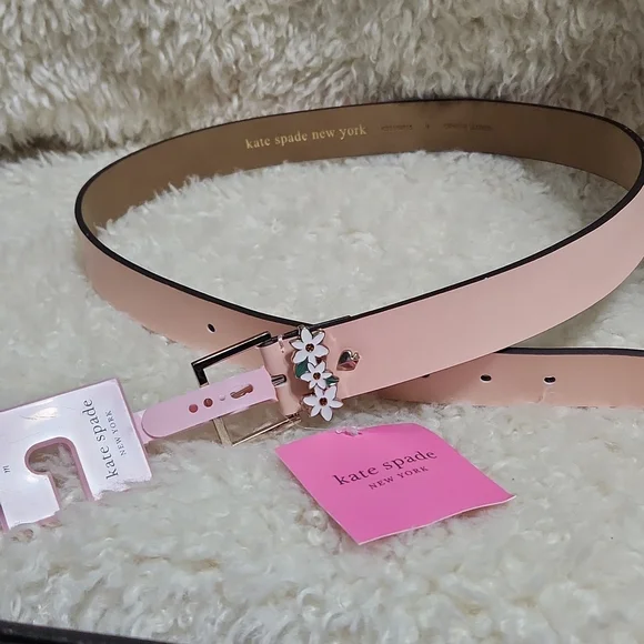 Kate Spade ♠️ Daisy Loop Belt Kate Spade New York Daisy Loop Leather 32MM Belt, Pink  main image 2